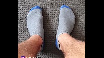 Taking off sweaty socks