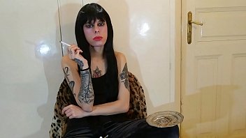 Beth Kinky - Sexy goth domina smoking pt1 HD