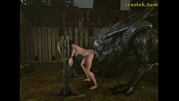 3D Hardcore Animation Alien Xenomorph Fucking